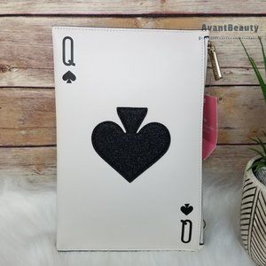 Kate Spade Lucky Draw Deck of Cards Double Zip Bag